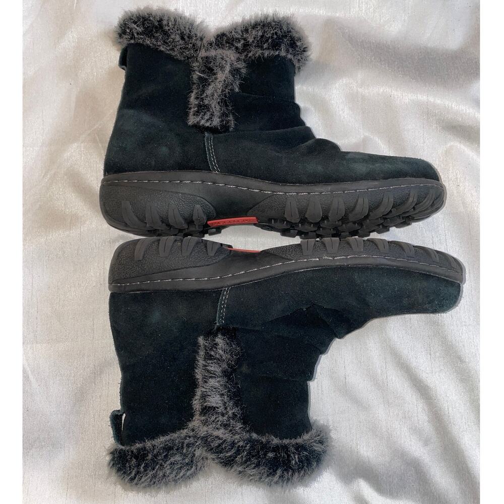 Khombu Suede All Weather Booties - Size Women's 7M - With Faux Fur - Little Wear - Picture 6 of 10